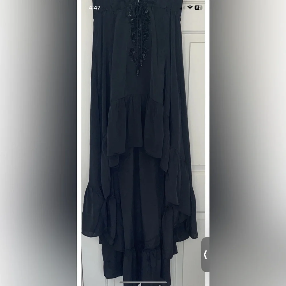 NWT SHAHIDA PARIDES High-Low beaded Maxi Dress. 100% viscose silk - Picture 5 of 7